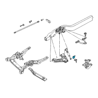 OEM 2000 GMC Safari Bumper, Front Lower Control Arm Diagram - 15592548