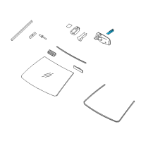 OEM 2015 Lexus RX450h Cover, Inner Rear View Mirror Stay Holder Diagram - 87818-06030