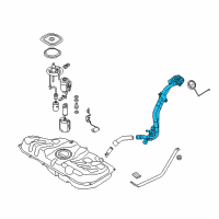 OEM Hyundai Elantra Coupe Filler Neck & Hose Assembly Diagram - 31030-3X600