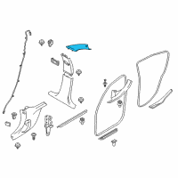OEM 2016 BMW M3 Cover, Column A Left Diagram - 51-43-7-846-225