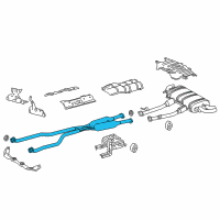 OEM Lexus LC500h Front Exhaust Pipe Assembly Diagram - 17410-31F20