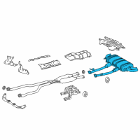 OEM 2019 Lexus LC500h Exhaust Tail Pipe Assembly Diagram - 17430-31E51