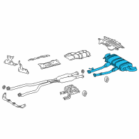 OEM 2018 Lexus LC500h Exhaust Tail Pipe Assembly Diagram - 17430-31E51