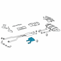 OEM 2021 Lexus LC500h Bracket, Exhaust Pipe Diagram - 17573-38072