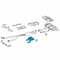 OEM 2019 Lexus LC500h Bracket, Exhaust Pipe Diagram - 17573-38072