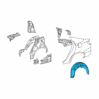 OEM 2011 Lexus IS350 Liner, Rear Wheel House, RH Diagram - 65637-53010