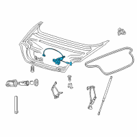 OEM 2004 Dodge Viper Latch-DECKLID Diagram - 5029156AC