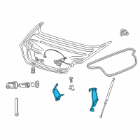 OEM 2005 Dodge Viper Hinge-Deck Lid Diagram - 4865618AB