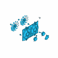 OEM 2008 Nissan Rogue Motor Fan Assembly-W/SHROUD Diagram - 21481-JM00B