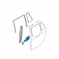 OEM BMW 535i GT Right Rear Window Motor Diagram - 67-62-6-922-320