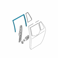 OEM BMW 530xi Left Rear Window Guide Diagram - 51-35-7-044-181