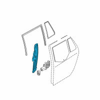 OEM 2009 BMW 528i Rear Left Window Regulator Diagram - 51-35-7-184-745