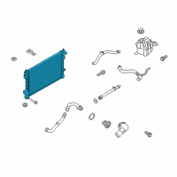 OEM 2011 Ford Flex Radiator Diagram - AA8Z-8005-C