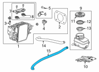 OEM Acura HOSE, RESERVOIR TANK Diagram - 46673-TGV-A01