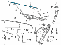 OEM 2020 Jeep Gladiator Front WIPER Diagram - 68383600AB