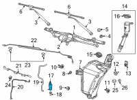 OEM 2022 Jeep Wrangler Pump-Washer, Windshield Diagram - 68397064AA