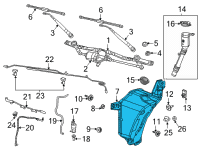 OEM 2020 Jeep Wrangler Windshield Washer Diagram - 68465695AA