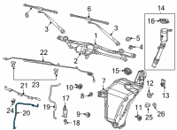 OEM 2022 Jeep Wrangler WINDSHIELD WASHER Diagram - 68465694AA