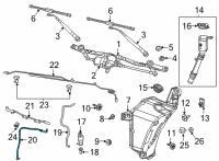 OEM 2020 Jeep Wrangler WINDSHIELD WASHER Diagram - 68465694AA