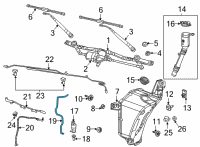 OEM 2022 Jeep Wrangler Hose-Windshield Washer Diagram - 68382577AA