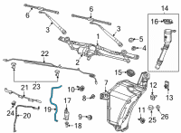 OEM Jeep Wrangler Hose-Windshield Washer Diagram - 68382577AA