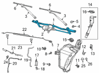 OEM 2020 Jeep Gladiator Windshield WIPER Diagram - 68293017AE