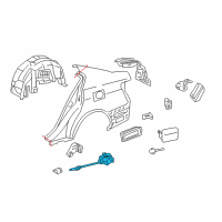 OEM 2006 Lexus GS300 Lock Assy, Fuel Lid W/Motor Diagram - 77030-30140