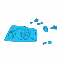 OEM 2004 Ford F-150 Composite Headlamp Diagram - 7L3Z-13008-FA