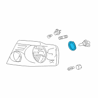 OEM 2004 Ford F-150 Headlamp Assembly Retainer Diagram - 4L3Z-13N019-AA