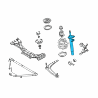 OEM 2004 BMW 330i Front Left Suspension Strut Diagram - 31-30-6-757-043