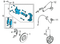 OEM 2022 Hyundai Sonata Brake Assembly-FR, LH Diagram - 58110-L1000