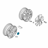 OEM Honda Clarity Cap Assy., Wheel (Center) Diagram - 08W18-TRT-10007
