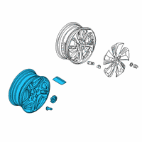 OEM Honda Clarity 18-Inch Alloy Wheel Diagram - 08W18-TRT-100