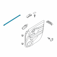 OEM Kia Soul EV WEATHERSTRIP-Front Door Belt Inside Diagram - 82241B2000