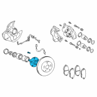 OEM 2003 Lexus IS300 Front Axle Hub Sub-Assembly, Left Diagram - 43502-22080