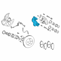 OEM 2003 Lexus IS300 Mounting, Front Disc Brake Cylinder, LH Diagram - 47722-22160