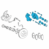 OEM 2005 Lexus IS300 Driver Disc Brake Cylinder Assembly Diagram - 47750-53010