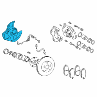 OEM 2001 Lexus IS300 Cover, Disc Brake Dust, Front LH Diagram - 47782-22152