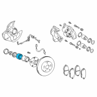 OEM 2005 Lexus IS300 Front Axle Hub Left Bearing Diagram - 90363-32035