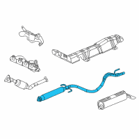 OEM 2007 Saturn Ion Exhaust Resonator Pipe Assembly Diagram - 15237882