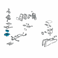 OEM 2010 Cadillac STS Holder Asm-Front Floor Console Cup *Ebony Diagram - 15930712