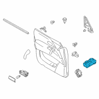 OEM 2022 Infiniti QX80 Assist Power Window Switch Assembly Diagram - 25411-1V90A