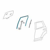 OEM 2011 Acura RDX Channel, Right Rear Door Run Diagram - 72735-STK-A01