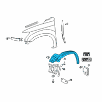OEM 2020 Toyota Sequoia Fender Liner Diagram - 53808-0C011