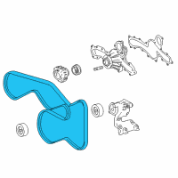 OEM 2021 Toyota 4Runner Serpentine Belt Diagram - 90916-A2015