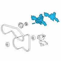 OEM 2019 Toyota 4Runner Water Pump Assembly Diagram - 16100-39545