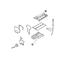 OEM 2005 Chevrolet Aveo Lower Timing Cover Gasket Diagram - 96351471