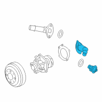 OEM 2004 GMC Envoy Thermostat Housing Diagram - 12620112
