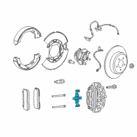 OEM 2013 Dodge Charger RETAINER-Brake Anti-RATTLE Diagram - 5174333AA