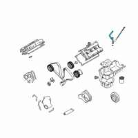 OEM Hyundai Santa Fe Oil Level Gauge Assembly Diagram - 26610-39651